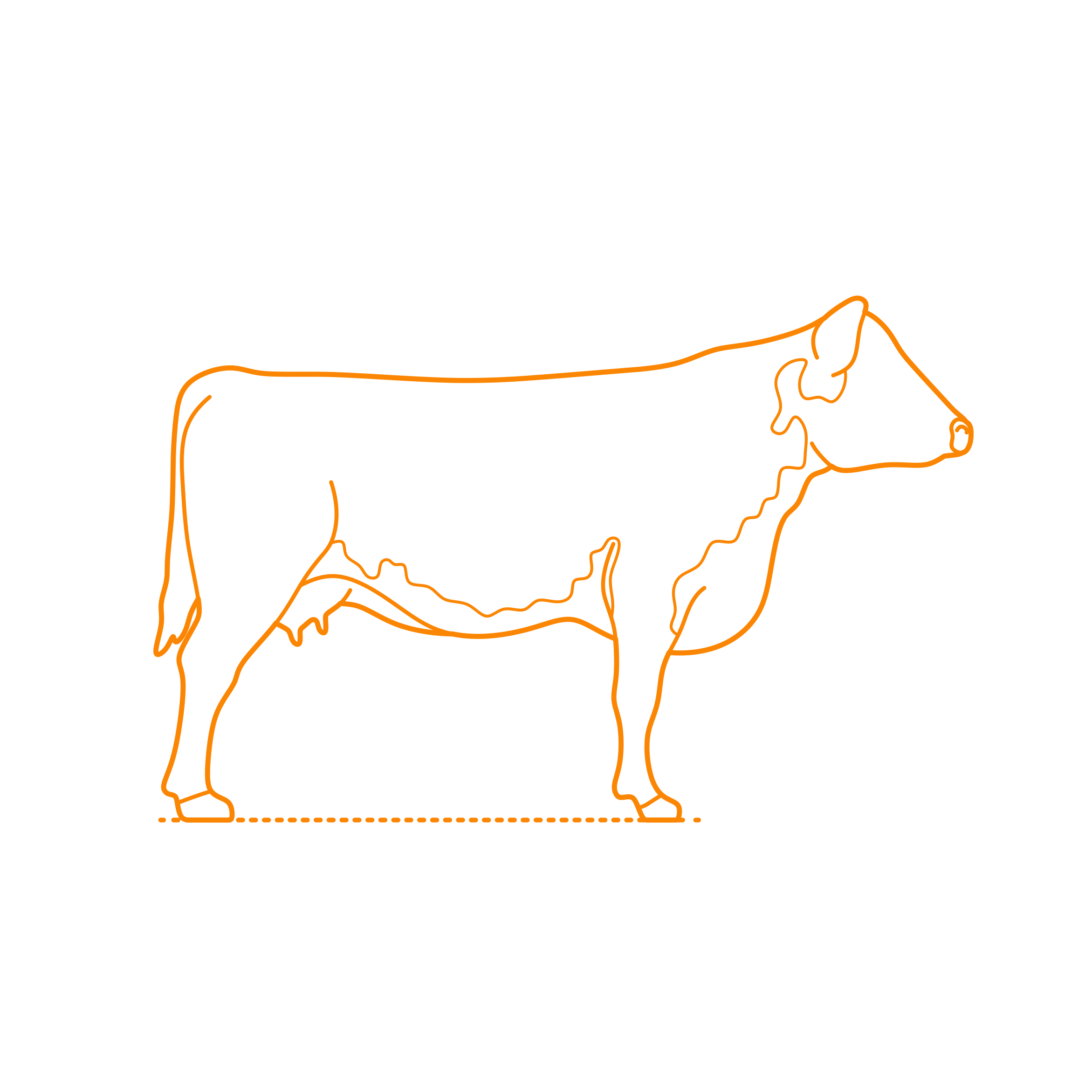 Animals Bovines Hereford Cattle Outline Icon Svg Set Free Vectors